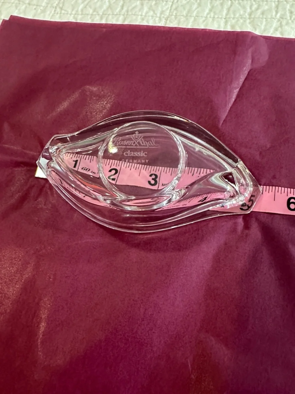 Rosenthal Horizon Lead Crystal Candle Holders Set of 2 Votive Catchall Trinket